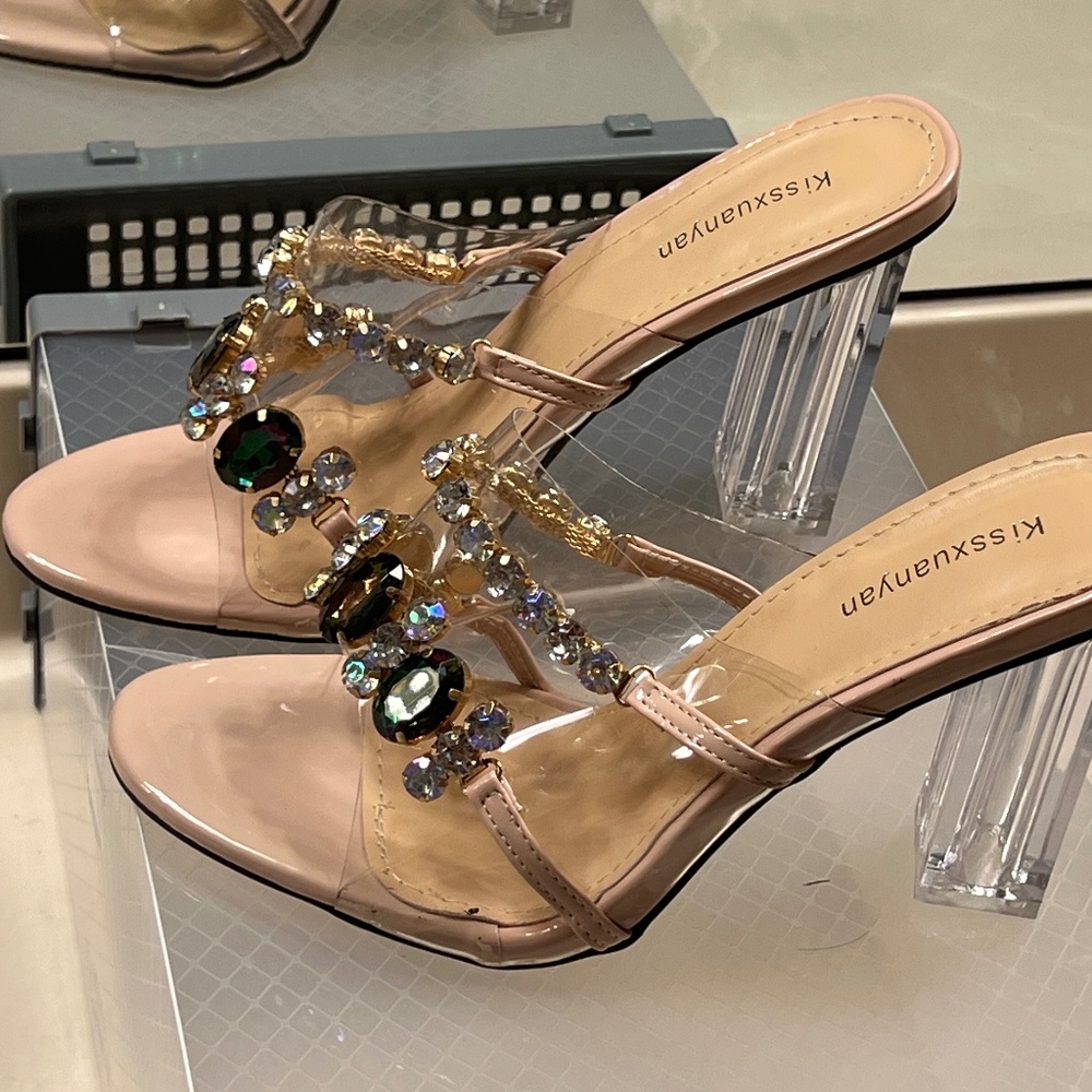 Glass Slipper Jeweled Stick-ins (NEW)